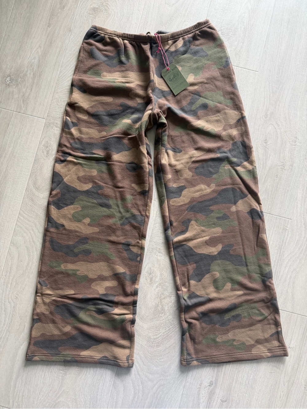 Camo Fleece Joggers for Women - Brown Green Camouflage